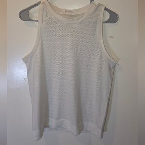 lululemon athletica White Perforated Performance Tank